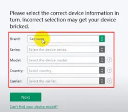 Now, you will get the option of 'Repair Now' to repair your device. Click on it and enter your phone's model number, design name, etc. to fix the issue.