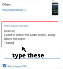 Tap on write to us and message them to delete your order