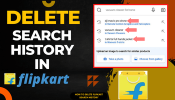 How to delete search history in flipkart?