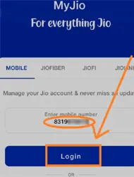 install and login my jio