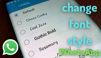 How to change font style in whatsapp