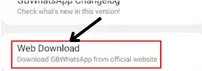 update your Gb whatsapp through web Download