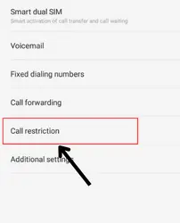 call restriction option & call barring